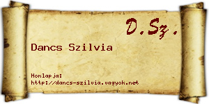 Dancs Szilvia névjegykártya